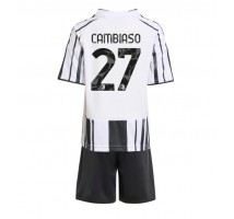 Juventus Andrea Cambiaso #27 Koszulka Podstawowa dzieci 2025-26 Krótki Rękaw (+ krótkie spodenki)